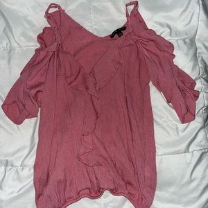 Pink off the shoulder top with straps